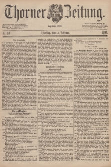 Thorner Zeitung : Begründet 1760. 1887, Nr. 38 (15 Februar)