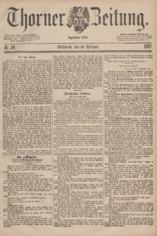 Thorner Zeitung : Begründet 1760. 1887, Nr. 39 (16 Februar)