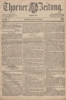 Thorner Zeitung : Begründet 1760. 1887, Nr. 42 (19 Februar)