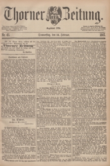 Thorner Zeitung : Begründet 1760. 1887, Nr. 46 (24 Februar)