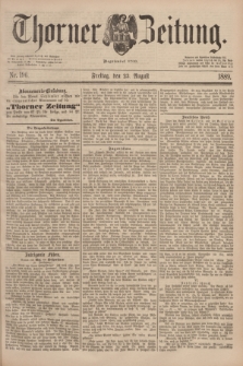 Thorner Zeitung : Begründet 1760. 1889, Nr. 196 (23 August)