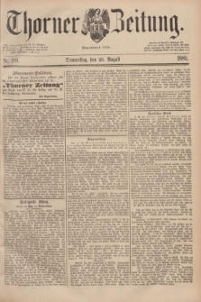 Thorner Zeitung : Begründet 1760. 1889, Nr. 201 (29 August)