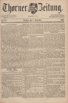 Thorner Zeitung : Begründet 1760. 1889, Nr. 205 (3 September)