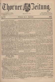 Thorner Zeitung : Begründet 1760. 1889, Nr. 212 (11 September)