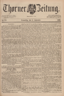 Thorner Zeitung : Begründet 1760. 1889, Nr. 213 (12 September)