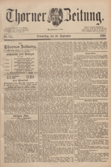 Thorner Zeitung : Begründet 1760. 1889, Nr. 225 (26 September) + dod.