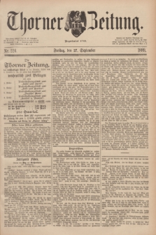 Thorner Zeitung : Begründet 1760. 1889, Nr. 226 (27 September)