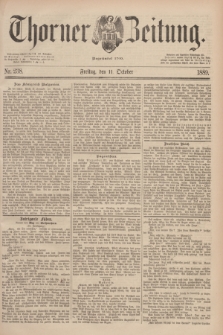 Thorner Zeitung : Begründet 1760. 1889, Nr. 238 (11 October)