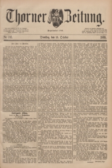 Thorner Zeitung : Begründet 1760. 1889, Nr. 241 (15 Oktober)