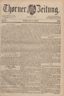 Thorner Zeitung : Begründet 1760. 1889, Nr. 244 (18 Oktober)