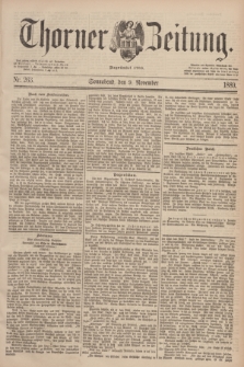 Thorner Zeitung : Begründet 1760. 1889, Nr. 263 (9 November)