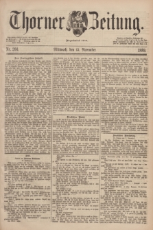 Thorner Zeitung : Begründet 1760. 1889, Nr. 266 (13 November)