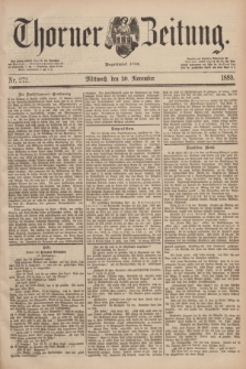 Thorner Zeitung : Begründet 1760. 1889, Nr. 272 (20 November)