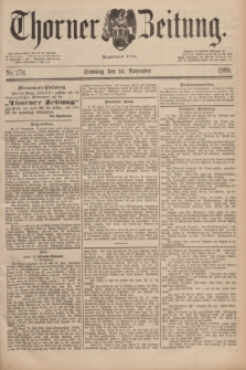 Thorner Zeitung : Begründet 1760. 1889, Nr. 276 (24 November) + dod.