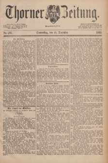 Thorner Zeitung : Begründet 1760. 1889, Nr. 291 (12 December)