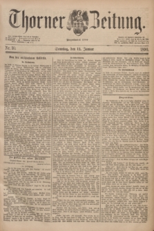 Thorner Zeitung : Begründet 1760. 1890, Nr. 10 (12 Januar) + dod.