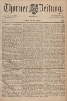 Thorner Zeitung : Begründet 1760. 1890, Nr. 11 (14 Januar) + dod.