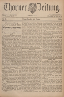 Thorner Zeitung : Begründet 1760. 1890, Nr. 19 (23 Januar)