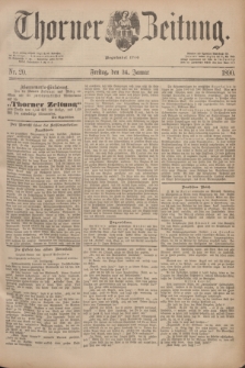 Thorner Zeitung : Begründet 1760. 1890, Nr. 20 (24 Januar)