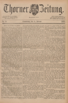 Thorner Zeitung : Begründet 1760. 1890, Nr. 39 (15 Februar)