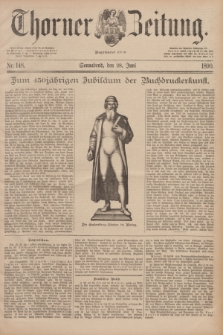 Thorner Zeitung : Begründet 1760. 1890, Nr. 148 (28 Juni)