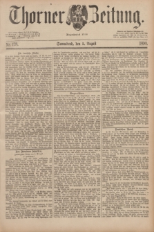 Thorner Zeitung : Begründet 1760. 1890, Nr. 178 (2 August)