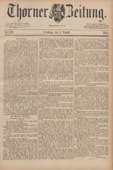 Thorner Zeitung : Begründet 1760. 1890, Nr. 179 (3 August)