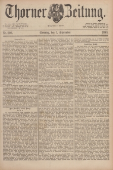 Thorner Zeitung : Begründet 1760. 1890, Nr. 209 (7 September)