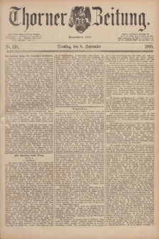 Thorner Zeitung : Begründet 1760. 1890, Nr. 210 (9 September)
