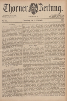 Thorner Zeitung : Begründet 1760. 1890, Nr. 212 (11 September)