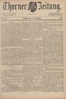 Thorner Zeitung : Begründet 1760. 1890, Nr. 219 (19 September) + dod.