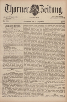 Thorner Zeitung : Begründet 1760. 1890, Nr. 226 (27 September)
