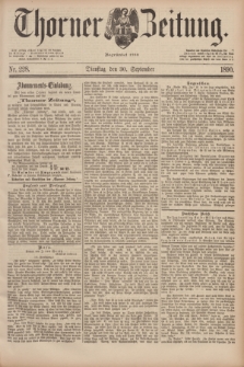 Thorner Zeitung : Begründet 1760. 1890, Nr. 228 (30 September)