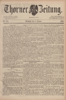 Thorner Zeitung : Begründet 1760. 1890, Nr. 229 (1 October)