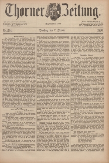 Thorner Zeitung : Begründet 1760. 1890, Nr. 234 (7 October)