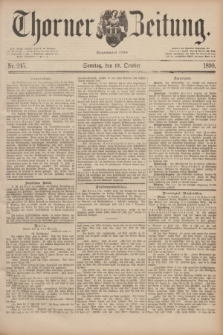 Thorner Zeitung : Begründet 1760. 1890, Nr. 245 (19 October) + dod.