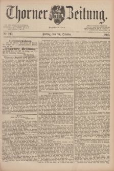 Thorner Zeitung : Begründet 1760. 1890, Nr. 249 (24 October)