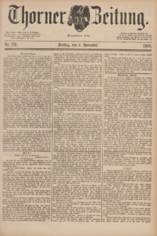 Thorner Zeitung : Begründet 1760. 1890, Nr. 261 (7 November)