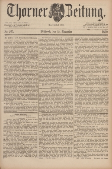 Thorner Zeitung : Begründet 1760. 1890, Nr. 265 (12 November)