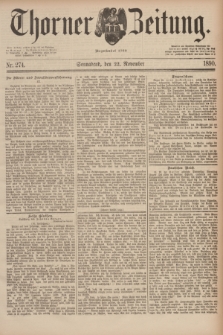 Thorner Zeitung : Begründet 1760. 1890, Nr. 274 (22 November)