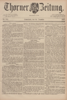 Thorner Zeitung : Begründet 1760. 1890, Nr. 292 (13 December)