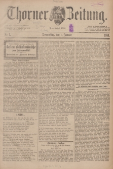 Thorner Zeitung : Begründet 1760. 1891, Nr. 1 (1 Januar)