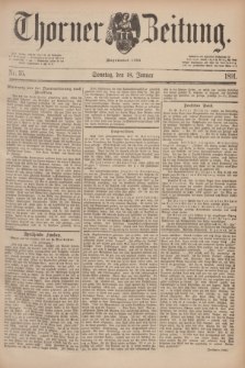 Thorner Zeitung : Begründet 1760. 1891, Nr. 15 (18 Januar)