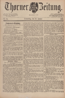 Thorner Zeitung : Begründet 1760. 1891, Nr. 24 (29 Januar)