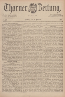 Thorner Zeitung : Begründet 1760. 1891, Nr. 28 (3 Februar)