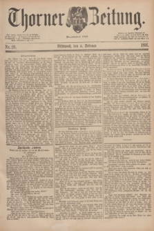 Thorner Zeitung : Begründet 1760. 1891, Nr. 29 (4 Februar)