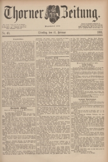 Thorner Zeitung : Begründet 1760. 1891, Nr. 40 (17 Februar) + dod.