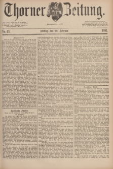 Thorner Zeitung : Begründet 1760. 1891, Nr. 43 (20 Februar)