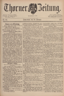 Thorner Zeitung : Begründet 1760. 1891, Nr. 50 (28 Februar)