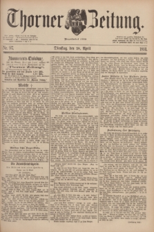 Thorner Zeitung : Begründet 1760. 1891, Nr. 97 (28 April)